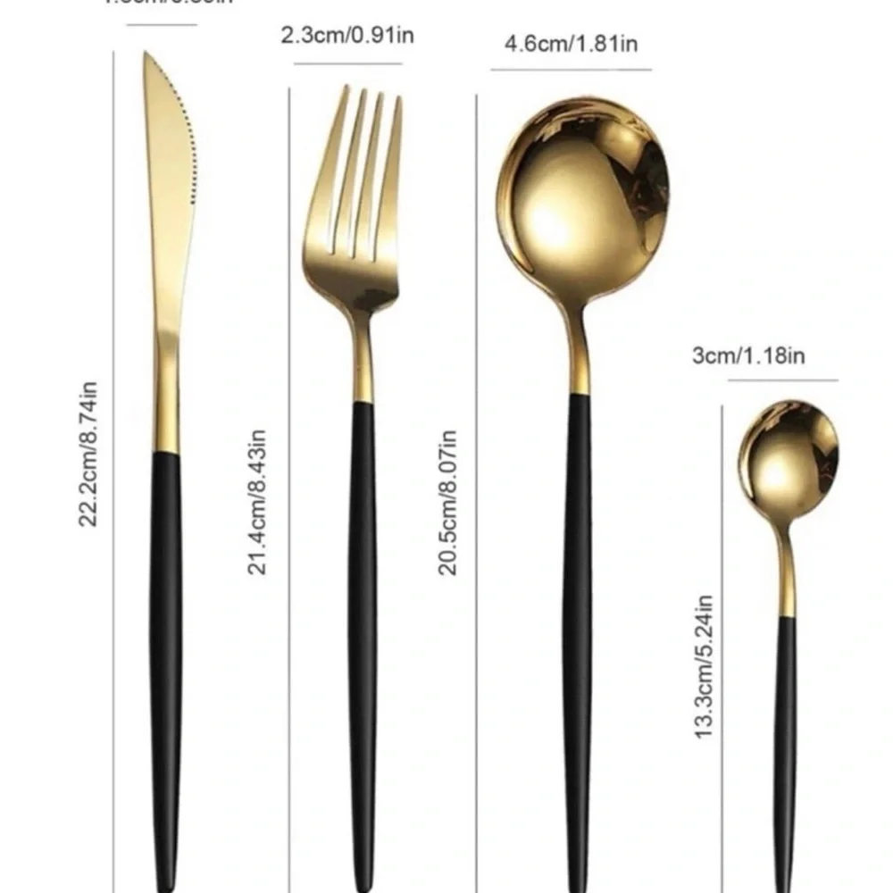 24 piece stainless steel silverware set - Picture 3 of 4